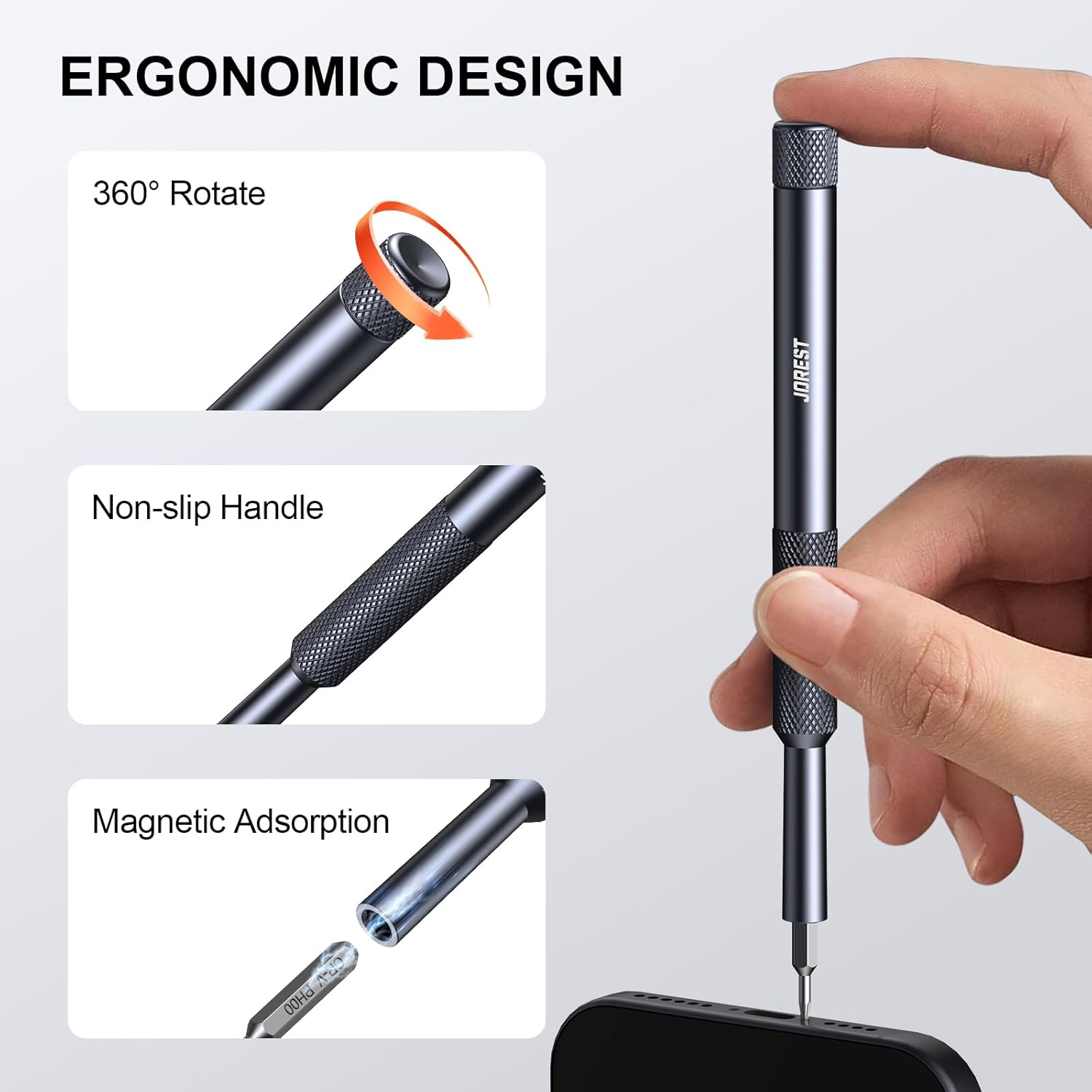 25-in-1 Precision Magnetic Screwdriver Set, Industrial Grade Mini Bit Kit for Electronics Repair, Mobile Devices, and Small Appliance Maintenance