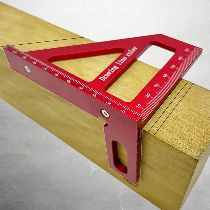 3D Multi-Angle Measuring Square, 45 and 90 Degree Miter Triangle Ruler for Precision Woodworking, Cabinetry, and Professional Layout